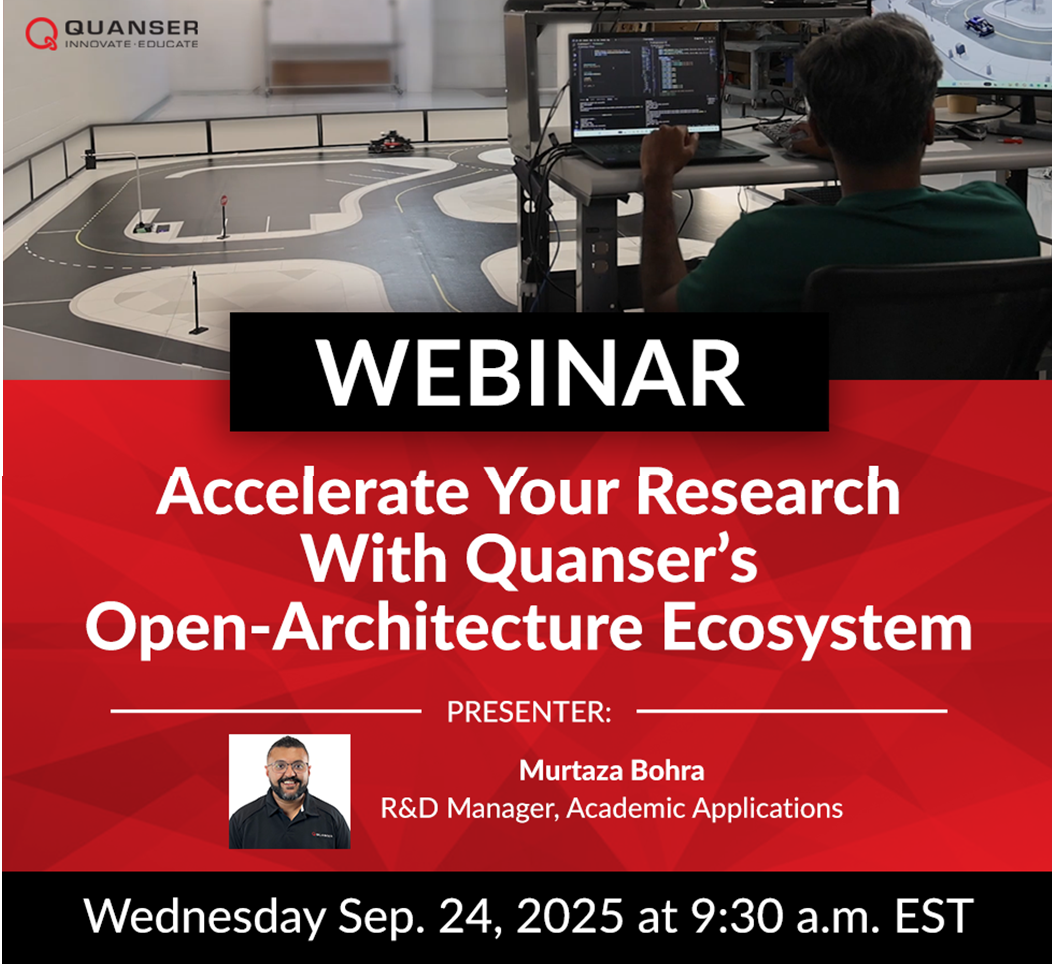 Webinar:Quanser のオープンアーキテクチャ エコシステムで、研究をさらに前進させるのサムネイル